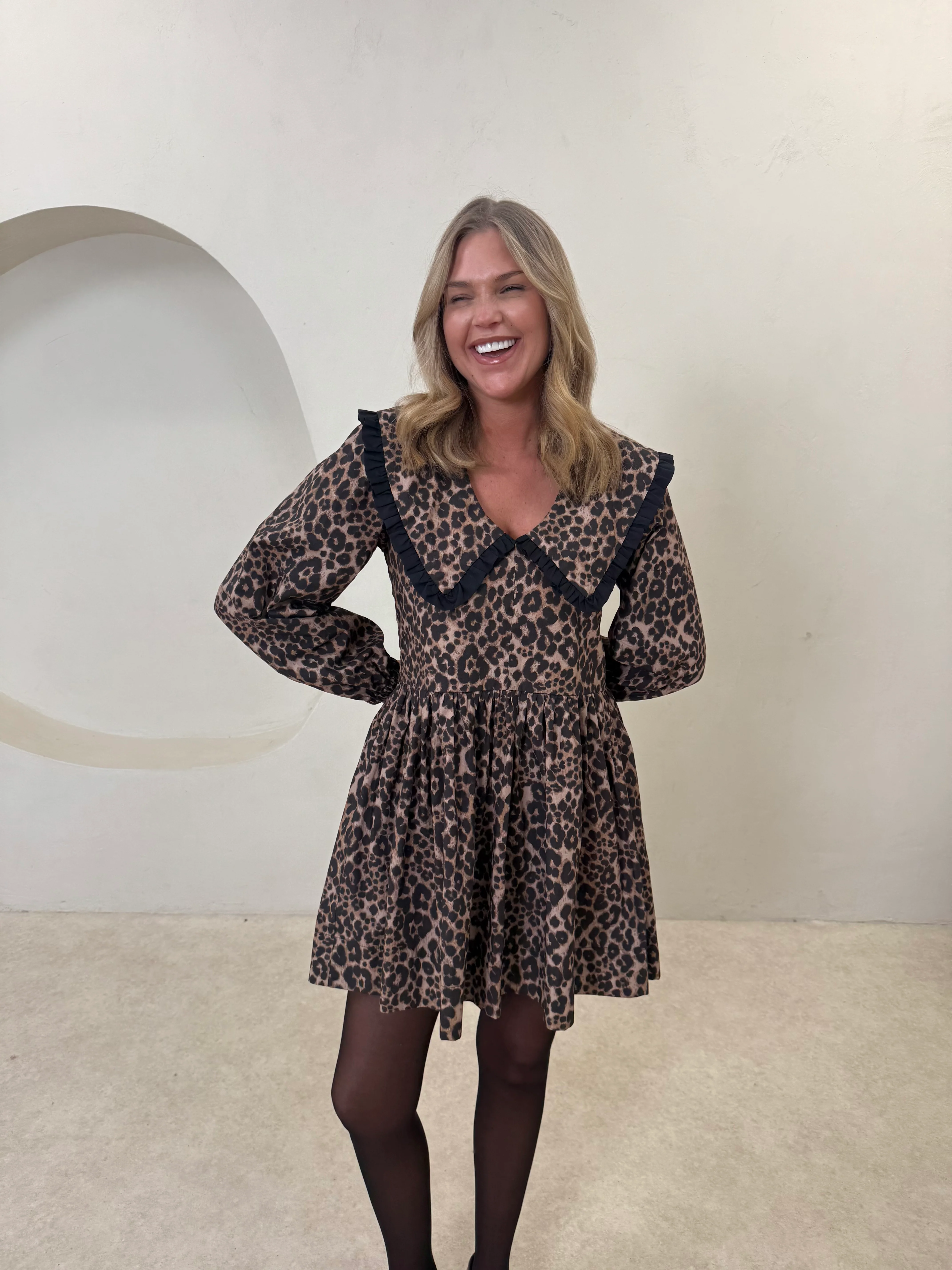 Bertie Dress - Leopard Mini - Image 3