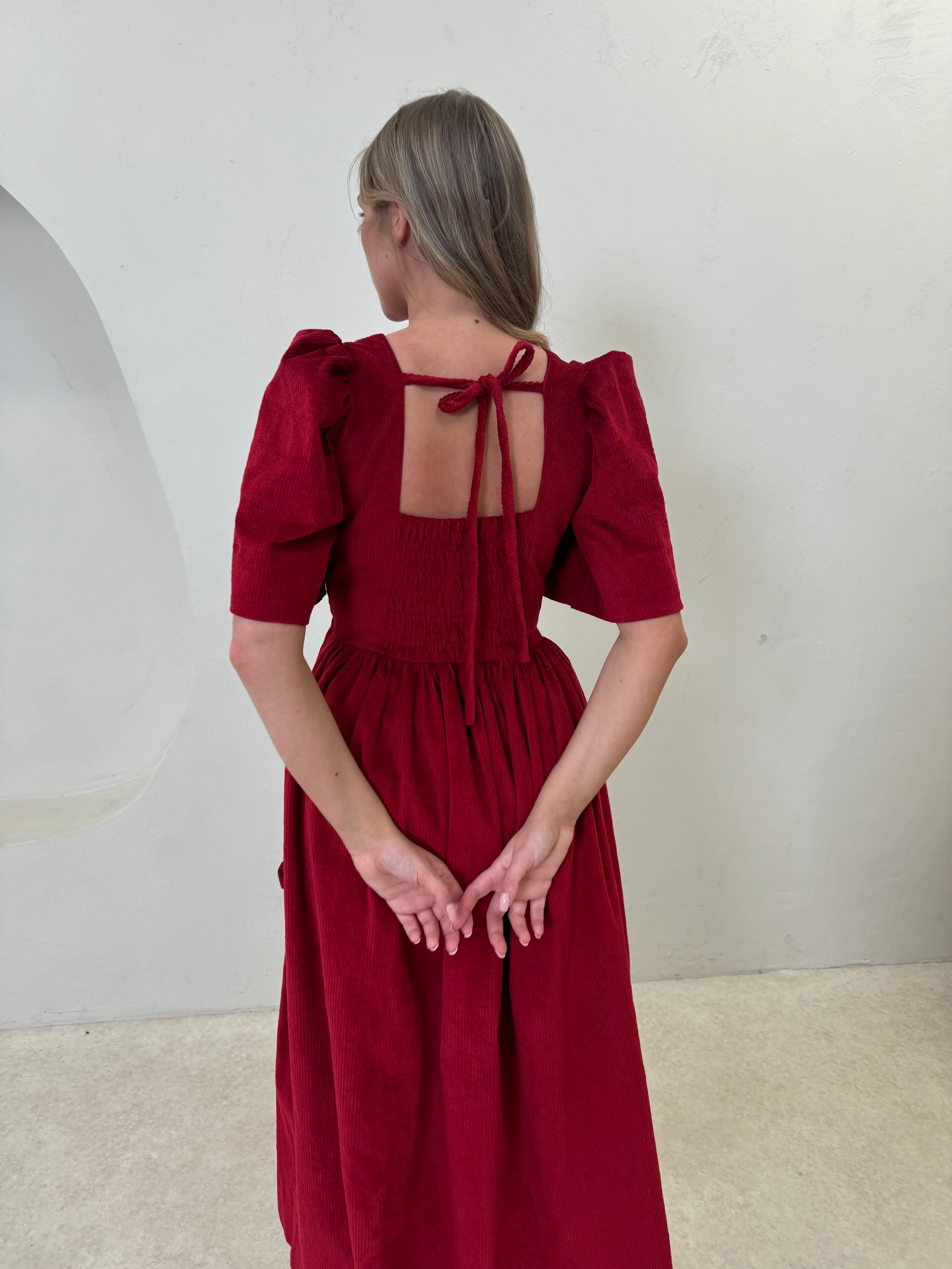 Minnie Dress - Red Corduroy - Image 4