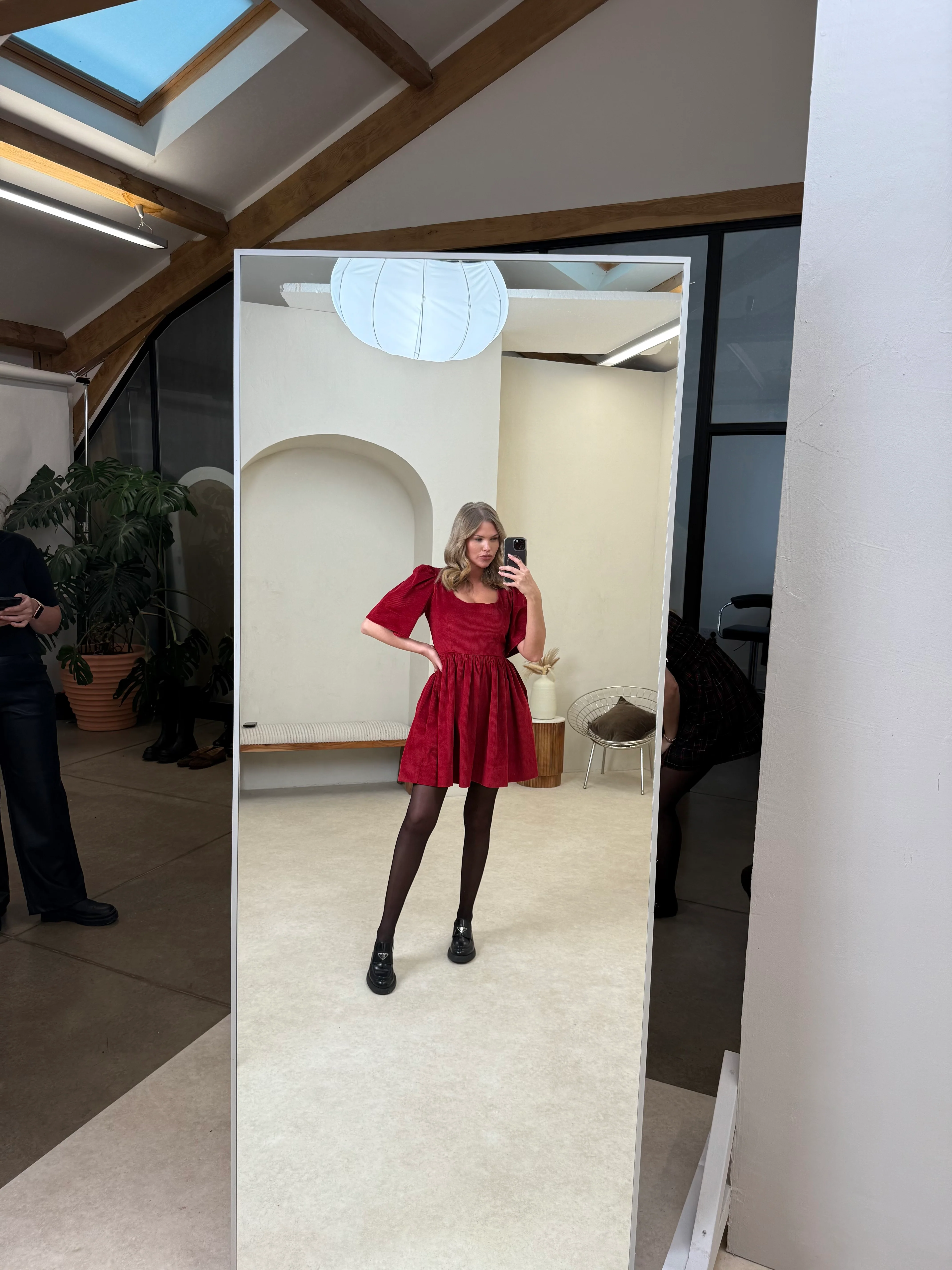 Minnie Dress - Red Corduroy Mini - Image 7